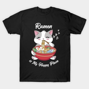 Ramen Lovers Happy Place Design T-Shirt